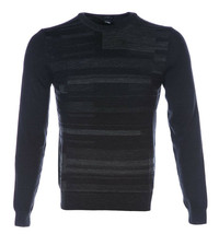 Boss Men&#39;s Evalerio Slim-fit Finest Italian Yarn Sweater, Open Blue, M 3707-9 - £191.09 GBP