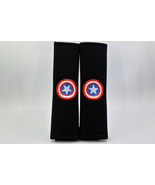 2 pieces (1 PAIR) Captain America Shield Embroidery Seat Belt Cover Pads... - $24.60 CAD