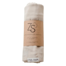 Zoe Sage Organic Muslin Swaddle Wrap Oat 1pc - £82.10 GBP