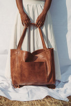 Pocket Patchwork Soft PU Leather Tote Bag - Shoulder bags - £23.59 GBP