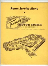 Terrace Motor Hotel Menu South Congress Highway 81 Austin Texas 1950&#39;s - £133.70 GBP