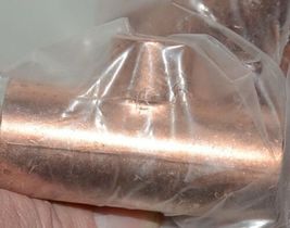 Nibco 9098550 Copper Reducing Tee 3/4 x 3/4 x 1/2 Inch 611 Bag of 25 Pieces image 3