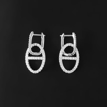 October New 925 Sterling Silver Pig Nose Earrings 3 Colors Inlaid Zircon Fashion - £30.03 GBP