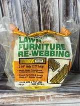 Lawn Furniture Re-Web Kit - 2.25&quot; x 72&#39; Yellow w/ White Stripes Reweb - READ! - £7.78 GBP