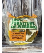 Lawn Furniture Re-Web Kit - 2.25&quot; x 72&#39; Yellow w/ White Stripes Reweb - ... - £7.77 GBP