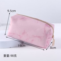 FUDEAM Pink PU Marble Pattern Women Cosmetic Bag Multifunction Toiletrie... - £18.57 GBP