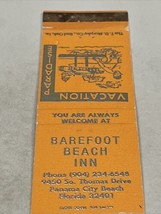 Vintage Matchbook Cover  Barefoot Beach Inn  Panama City Beach, FL gmg  Unstruck - £9.88 GBP