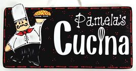Personalize Fat Chef Cucina Sign Kitchen Name Wall Plaque Bistro Italian Decor - £25.72 GBP