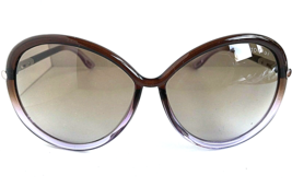 Tom Ford Clear Purple Ombre Oversized Women&#39;s Sunglasses T1 - $153.99