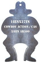 18&quot; x 27&quot; x 3/8&quot; AR500 Cowboy Action Silhouette CAS Steel Shooting Metal... - £140.72 GBP