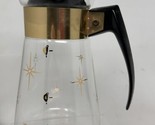 Corning Atomic Starburst VTG Glass Coffee Carafe 6 Cup Pitcher Heat Proo... - £21.41 GBP
