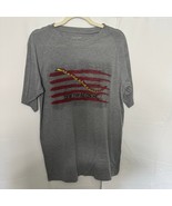 Don’t Tread On Me Gray Tee Sport-Tek Snake Flag Patriotic Shirt Sz S - $340.23 MXN