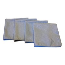 Silver Cloth Shimmery Gray Napkins Set Of 4 Cotton Lot Formal Dinner 18”... - £14.69 GBP