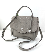 Michael Kors Cassie Large Top Handle Bag Crossbody  Pearl Grey Beaded B2L - £103.73 GBP