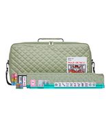 American Mahjong Set Green - Quilted PU Leather Carrying Bag with Shoul... - $1,626.85 MXN
