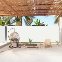 Side Awning Cream Polyester with PU coating Large Retractable - $3,706.12 MXN