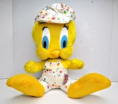 Vtg Looney Tunes Tweety Bird Painter Outfit Stuffed Plush 1998 Warner Bros New - £5.67 GBP