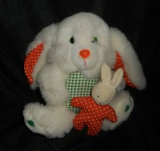 9&quot; Vintage 1995 Avon Mom Bunny Rabbit W/ Baby Stuffed Animal Plush Toy Broken - £22.44 GBP