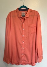 Tommy Bahama Mens Shirt Size XL Coral Button Up Collared Long Sleeve - $33.66