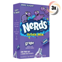 3x Packs Nerds Grape Flavor On The Go Drink Mix | 6 Singles Each | .6oz - £8.90 GBP