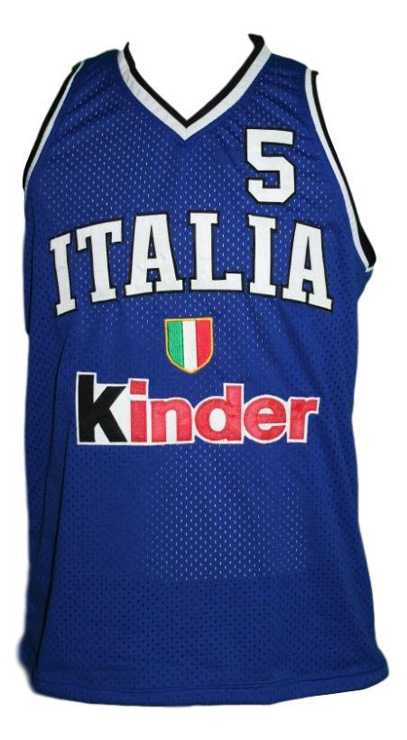 Gianluca basile  5 iy talia basketball jersey blue   1