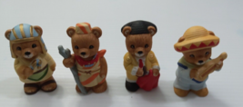 Homco Around The World Bear Porcelain Figurines set 1406  Lot of 4 - £18.46 GBP