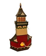 Vintage Santa’s Lookout Tower Lighted Christmas Village House Taiwan 11x6x5 - $27.00