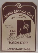 JOAN JETT - VINTAGE ORIGINAL 1982 TOUR CONCERT CLOTH BACKSTAGE PASS *LAS... - $583.74 MXN