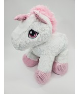 11&quot; Dan Dee Unicorn White Pink Stars Iridescent Feet Plush Stuffed Toy B308 - €13,06 EUR