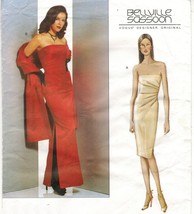 Misses Bellville Sassoon Evening Formal Ruched Dress Gown Wrap Sew Pattern 8-12 - £7.96 GBP