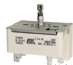 OEM 6&#39;&#39; Infinite Control Switch For Whirlpool GR673LXSB1 WFE540H0AS0 RF2... - $44.52