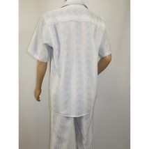 Men's 2pc Walking Leisure Suit by Royal Diamond T2004 White Blue Size Large image 2
