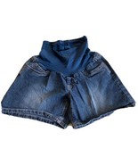 Oh Baby Motherhood Maternity Denim Jean Shorts Medium Full Belly Panel - $23.50 CAD