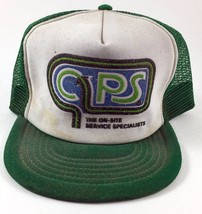 Vintage Snapback Hat CPS On-Site Service Specialist White Green Mesh Tru... - £11.72 GBP