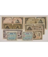 1930-1953 Japan 8-Notes Currency Set / Domestic Banknotes &amp; WW2 Allied M... - $67.12 CAD
