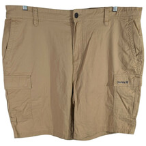 Hurley Khaki Cargo Shorts Mens 42 Hiking  Beige with Drawstring Californ... - $26.24