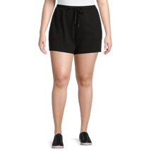 Terra &amp; Sky Black Soot Plus Size Pull On Knit Shorts - £13.58 GBP