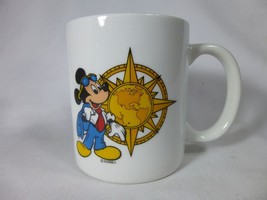 Mickey Mouse Mug Compass Walt Disney White Ceramic - $9.89