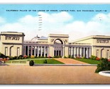 Palace of the Legion of Honor San Francisco California CA Linen Postcard... - £1.51 GBP
