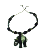 Vintage Hand-crafted Necklace with Silver Plated Elephant Necklaces Feat... - $190.36 MXN