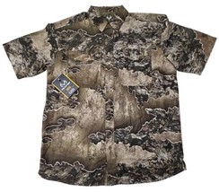 Realtree Excape Camo Hunting Guide Shirt Mens Medium Short Sleeve Button... - $24.74