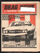 Drag News 9/19/1970-Mike Snively  cover-Crank Shaft Co. back cover ad-Nationa... - £35.47 GBP