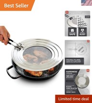 Compact 11.75” Stainless Steel Frying Pan Splatter Guard - Easy to Clean - $37.50