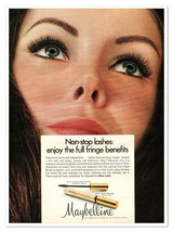 Maybelline Ultra Lash Mascara Fringe Benefits Vintage 1968 Full-Page Mag... - $9.70