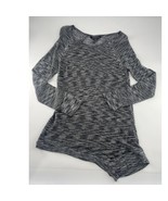Rock &amp; Republic Shirt Women Large Black Gray Lightweight Sweater Pullove... - $8.60