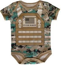 Marines Woodland Camo Infant Bodysuit: Adorable Flak Jacket Design - £21.86 GBP