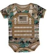 Marines Woodland Camo Infant Bodysuit: Adorable Flak Jacket Design - £21.92 GBP