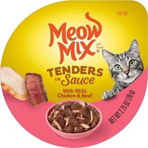 Meow Mix Tender Favorites Wet Cat Food, Chicken and Beef, 2.75 Ounce Cup... - $12.03