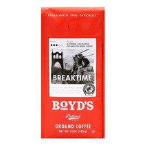 Boyds Coffee Ground Medium Roast Bag, Breaktime, 12 Ounce - £12.92 GBP