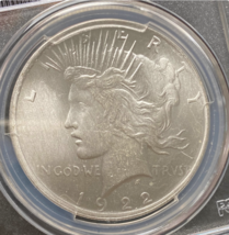 United States Peace Silver Coin 1922 Silver Dollar PCGS Rating Coin - $77.50